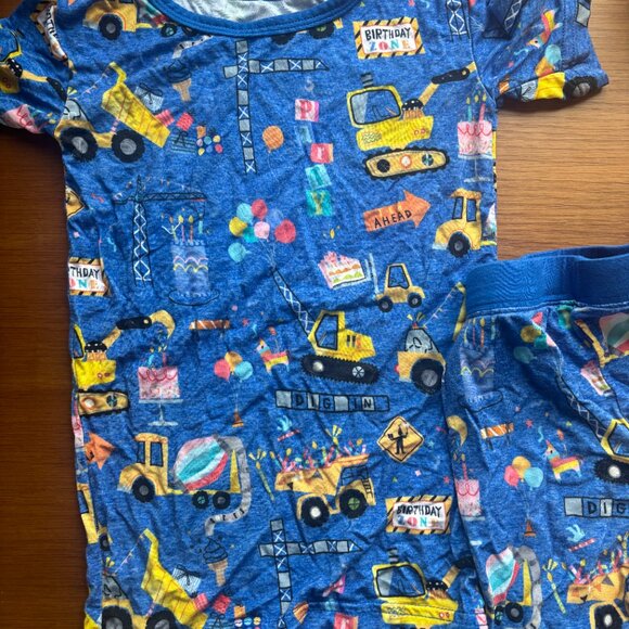 Little Sleepies Birthday Builders Two Piece Pajama Set - Picture 2 of 4